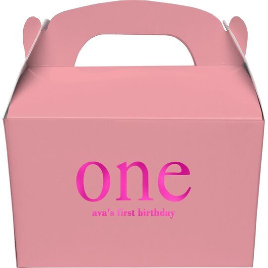 Big Number One Gable Favor Boxes